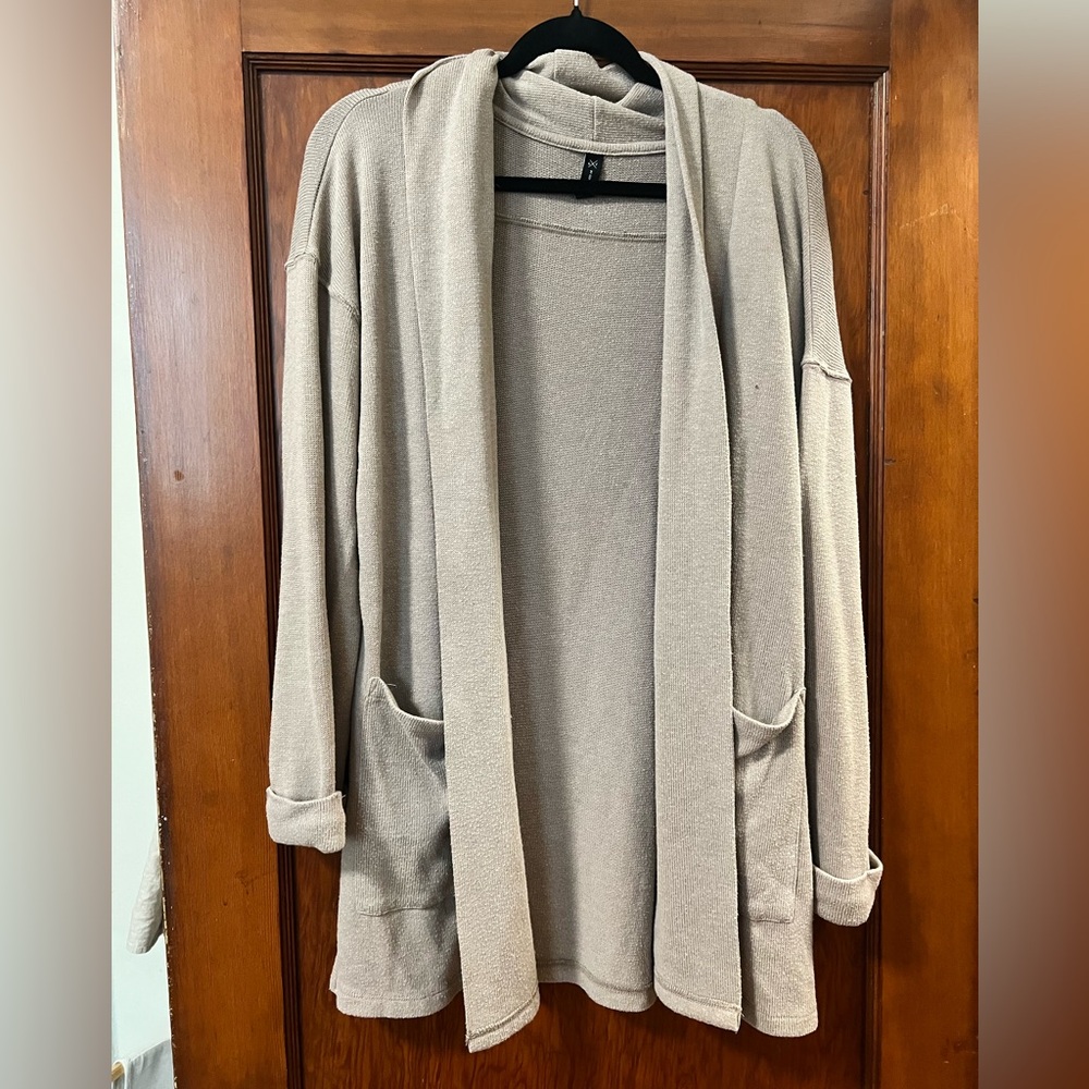 Cozy Gentle Fawn Tan Open Front Cardigan